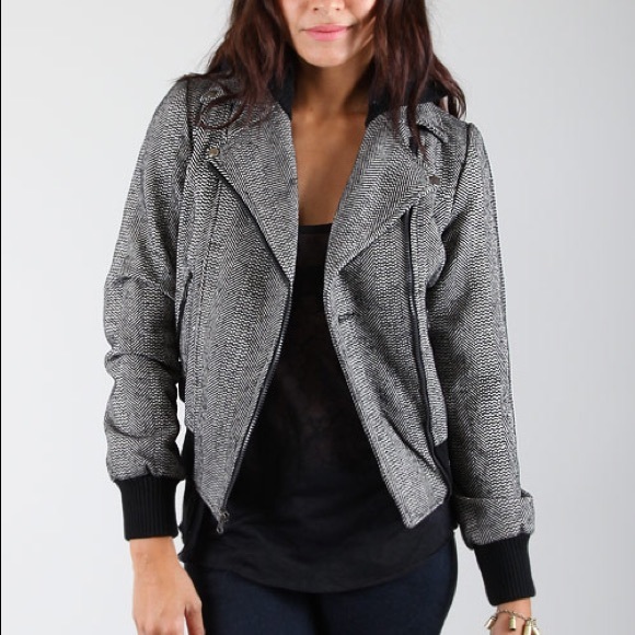 Jack by BB Dakota Pamelia Herringbone Jacket, Med - Picture 3 of 8